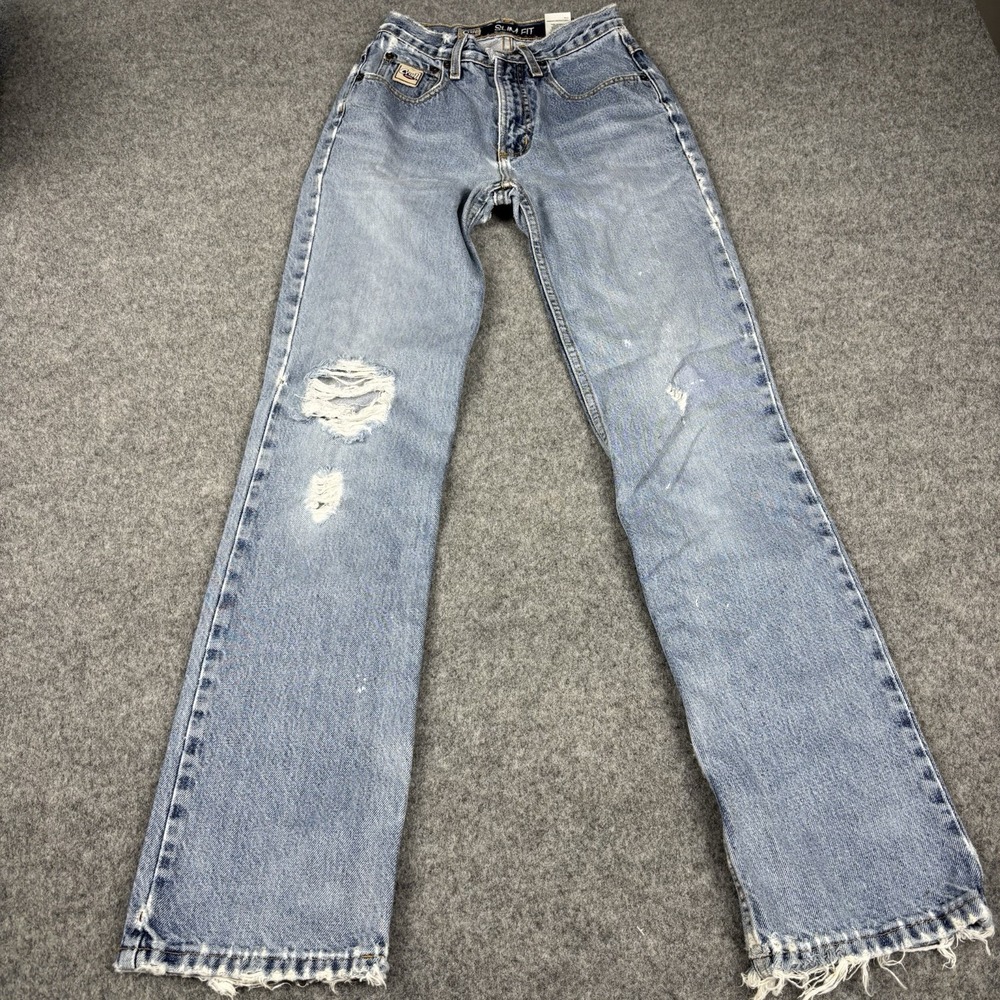 Vintage Cruel Girl Jeans Women's Size 1 Long Distressed Y2K Straight‎ Leg Denim